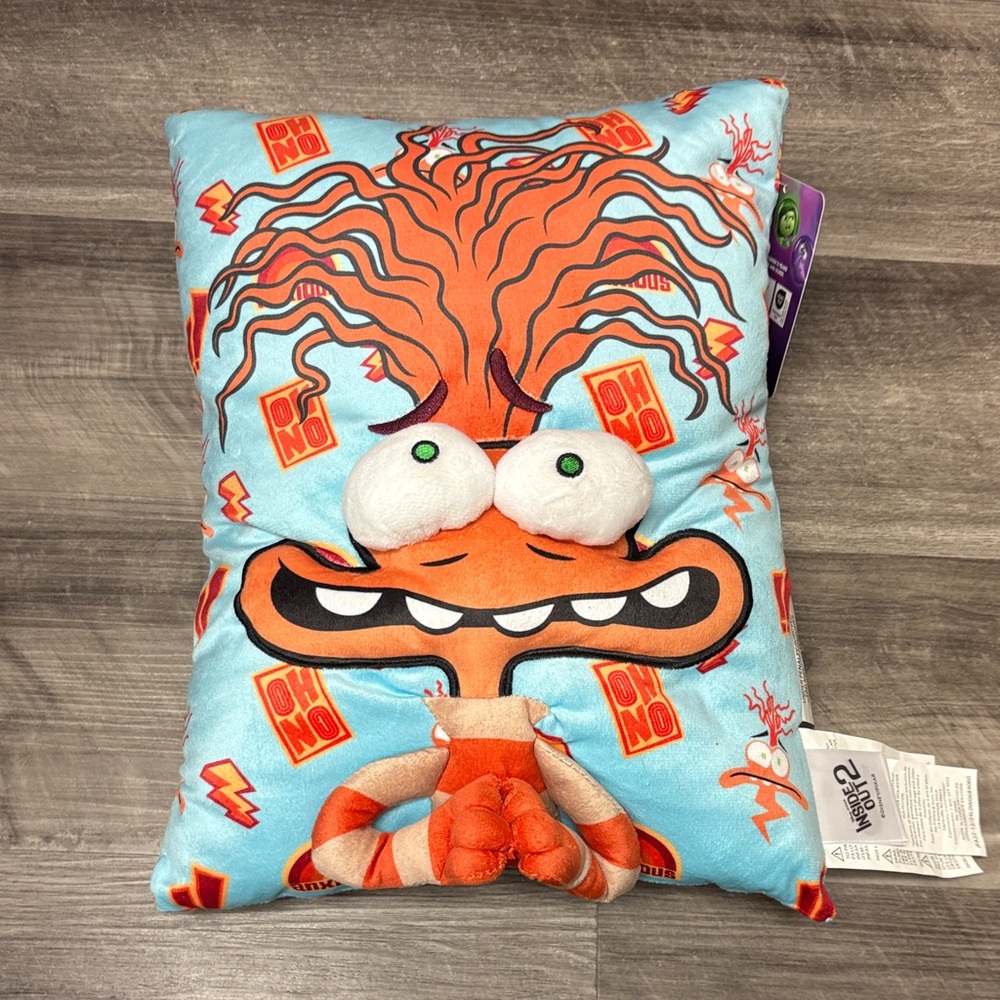 Disney Light Blue and Orange Character Plush Pillow